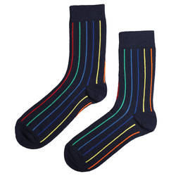 SA - Renkli Çizgili Çorap - Thumbnail