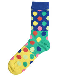 SA -Renkli Puantiye Çorap - Thumbnail