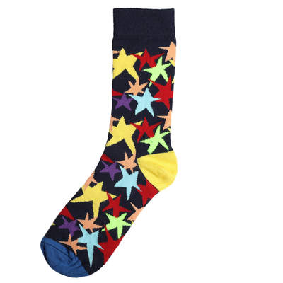 SA -Renkli Yıldız Desenli Çorap