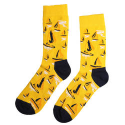 HollyHood - SA - Yelken Desenli Sarı Çorap (1)