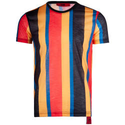 Saw - Stripes Siyah - Sarı T-shirt - Thumbnail