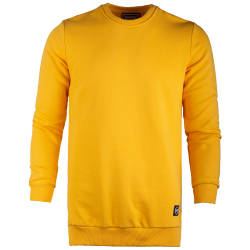 Saw - Long Basic Sarı Sweatshirt - Thumbnail