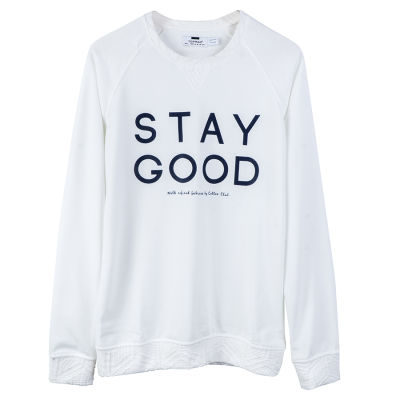 Stay Good Beyaz Sweatshirt
