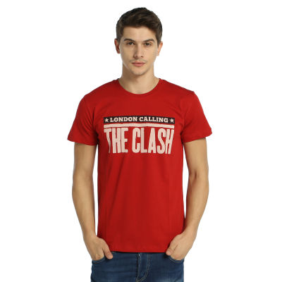 Bant Giyim - Clash London Calling Kırmızı T-shirt