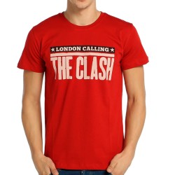 Bant Giyim - Clash London Calling Kırmızı T-shirt - Thumbnail