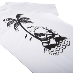 The Roof - Sun Bath Skull Beyaz T-shirt - Thumbnail