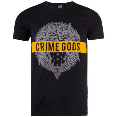 Thug Life - Crime Gods Strip Siyah T-shirt