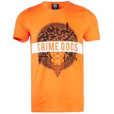 Thug Life - Crime Gods Strip Turuncu T-shirt