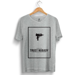HH - Trust Nobady Gri T-shirt - Thumbnail