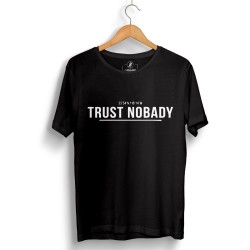 HH - Trust Nobady 2 Siyah T-shirt - Thumbnail