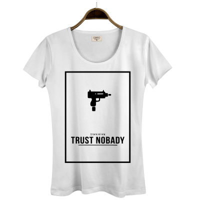 HollyHood - HH - Trust Nobady Kadın Beyaz T-shirt