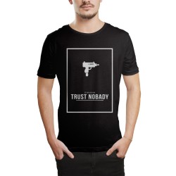 HH - Trust Nobady Siyah T-shirt - Thumbnail