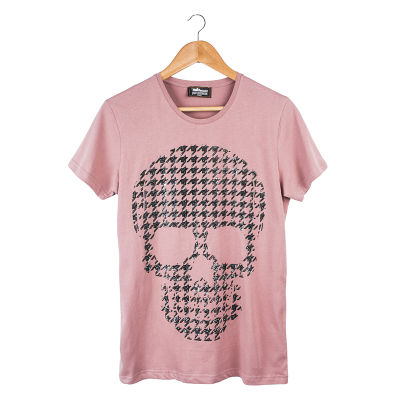 Two Bucks - Dots Skull Pembe T-shirt