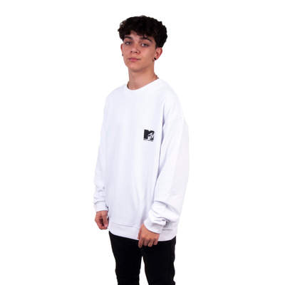 Two Bucks - MTV Oversize Beyaz Sweatshirt