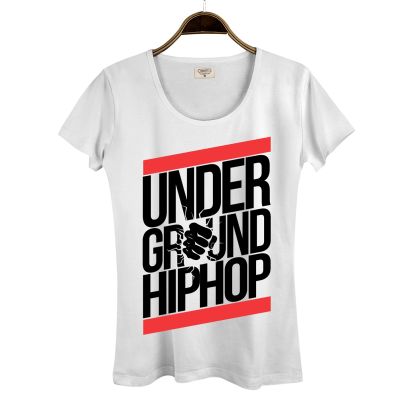 HH - Under Ground HipHop Kadın Beyaz T-shirt
