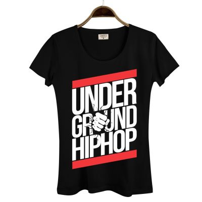 HollyHood - HH - Under ground HipHop Kadın Siyah T-shirt