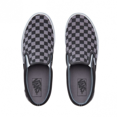 Vans - Classic Slip-on (Checkerboard) Black / Pewter Ayakkabı