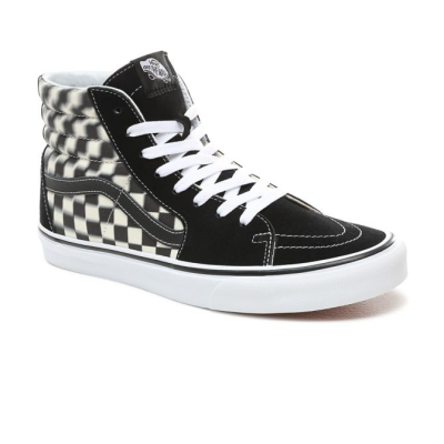 Vans - SK8-Hi Blur Check Black / Classic White Ayakkabı 