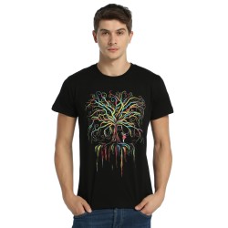 Bant Giyim - Wish Tree Siyah T-shirt - Thumbnail